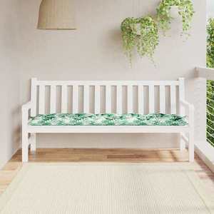 vidaXL Pernă bancă de grădină model frunze, 180x50x7 cm, textil oxford imagine