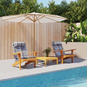 vidaXL Perne scaun Adirondack, 2 buc, gri, careuri, textil oxford imagine