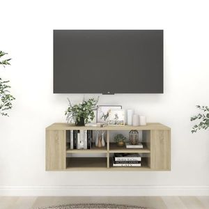vidaXL Dulap TV montat pe perete, stejar Sonoma, 102x35x35 cm, PAL imagine