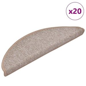 vidaXL Covorașe scară 20 buc maro deschis 56x17x3 cm imagine
