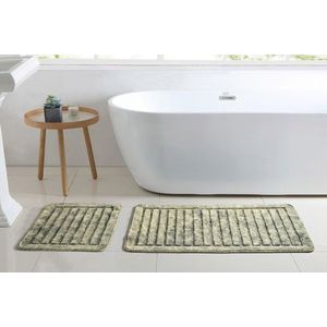 Set covorase de baie 2 piese, Alanur Home, COTTONKT000204, Bumbac, Verde imagine