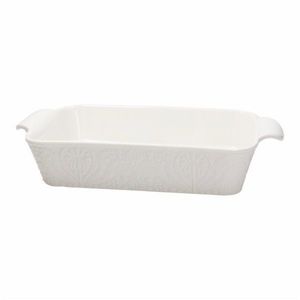 Tava de copt, Tognana, Ornament Copenaghen, 21.5 x 37 cm, portelan, alb imagine