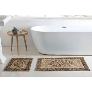 Set covorase de baie 2 piese, Alanur Home, COTTONKT000209, Bumbac, Maro imagine