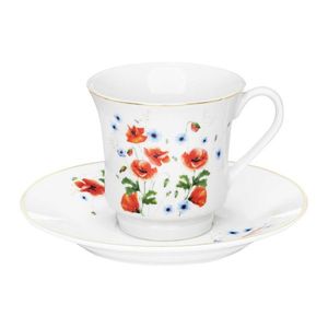 Set de cafea/ceai 12 piese Poppies, Domotti, 220 ml, portelan, multicolor imagine