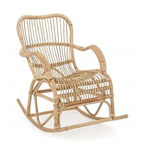 Scaun balansoar, Casimira, Bizzotto, 66x82x88 cm, ratan, natural imagine