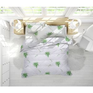 Set Aloe Vera Essence, 2 perne microfibra 50x70 cm si pilota matlasata 350g/mp, 180x200 cm imagine