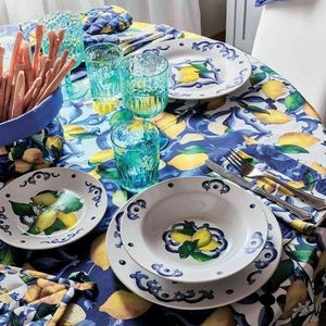 Serviciu de masa 18 piese Atollo Citrus, Andrea Fontebasso, portelan, multicolor imagine