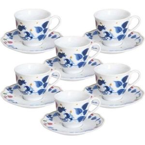 Set 6 cesti de cafea cu farfurie Poema Alchimia, Andrea Fontebasso, 100 ml, portelan, multicolor imagine