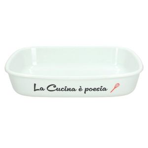 Tava de copt Pl-Cook Poesia, Andrea Fontebasso, 32x24x7 cm, portelan, alb imagine
