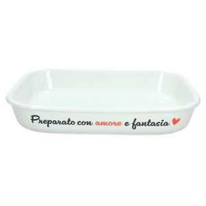 Tava de copt Pl-Cook Fantasia, Andrea Fontebasso, 37x25x7 cm, portelan, alb imagine
