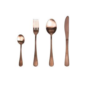 Set tacamuri 24 piese Antony Odette, Tognana Porcellane, inox, maro imagine