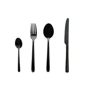 Set tacamuri 24 piese Antony Uber, Tognana Porcellane, inox, negru imagine