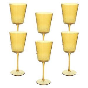Set 6 pahare Alice, Andrea Fontebasso, 370 ml, sticla, galben imagine