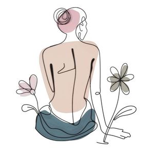 Decoratiune de perete Lady W/Flower, Mauro Ferretti, 80x90 cm, fier, multicolor imagine