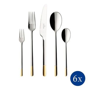 Set tacamuri 30 piese, Villeroy & Boch, Ella, inox 18/10, placat cu aur imagine