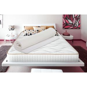 Topper Green Future, Silver Latex, 160 x 200 cm, H 4 cm, husa detasabila imagine