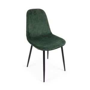 Scaun Irelia, Bizzotto, catifea, 52.5x42.5x90 cm, verde inchis imagine