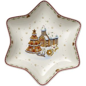 Bol pentru servire, Villeroy & Boch, Winter Bakery Delight Gingerbread Village, 24.5 cm, portelan premium imagine