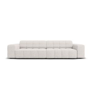 Canapea 4 locuri, Jennifer-140, Micadoni Home, 244x102x70 cm, tesatura chenille din poliester, gri deschis imagine