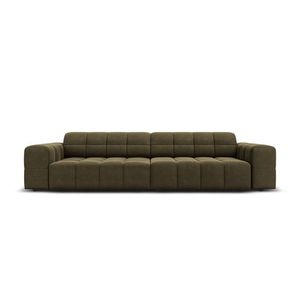 Canapea 4 locuri, Jennifer-51, Micadoni Home, 244x102x70 cm, catifea, verde imagine