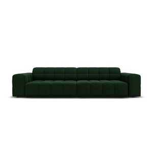 Canapea 4 locuri, Jennifer-51, Micadoni Home, 244x102x70 cm, catifea, verde bottle imagine