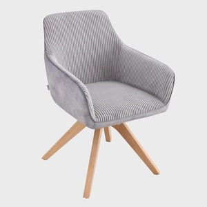Scaun Pesa, Homla, 60x56x82 cm, poliester/lemn/poliuretan, gri imagine