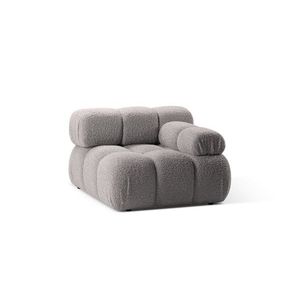 Modul dreapta pentru canapea, 1 loc, Bellis-213, Micadoni Home, 94x94x70 cm, tesatura boucle, gri deschis imagine