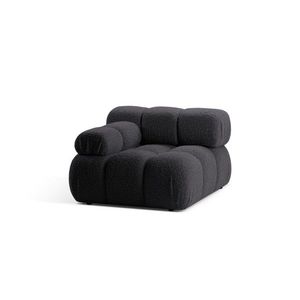 Modul stanga pentru canapea, 1 loc, Bellis-213, Micadoni Home, 94x94x70 cm, tesatura boucle, grafit imagine