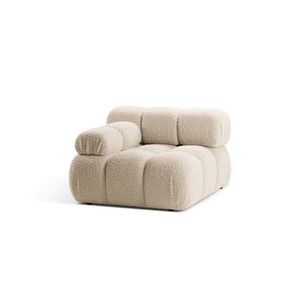 Modul stanga pentru canapea, 1 loc, Bellis-213, Micadoni Home, 94x94x70 cm, tesatura boucle, bej deschis imagine