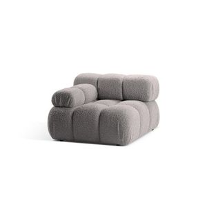 Modul stanga pentru canapea, 1 loc, Bellis-213, Micadoni Home, 94x94x70 cm, tesatura boucle, gri deschis imagine