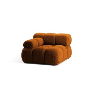 Modul stanga pentru canapea, 1 loc, Bellis-213, Micadoni Home, 94x94x70 cm, tesatura boucle, caramiziu imagine