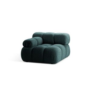 Modul stanga pentru canapea, 1 loc, Bellis-213, Micadoni Home, 94x94x70 cm, tesatura boucle, petrol imagine