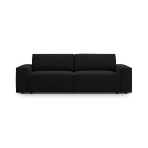Canapea extensibila 3 locuri, Jodie-78, Micadoni Home, 247x107x86 cm, tesatura structurata, negru imagine