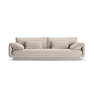 Canapea 4 locuri, Torino-211, Micadoni Home, 250x103x83 cm, tesatura structurata chenille, bej deschis imagine