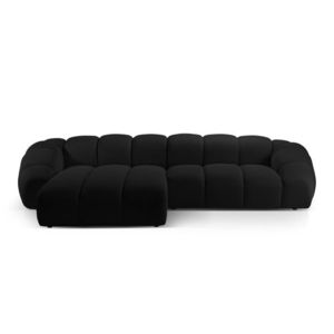 Coltar stanga 4 locuri, Diana-191, Micadoni Home, 334x182x72 cm, tesatura 3D Sonic, negru imagine