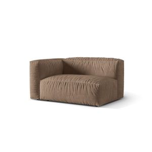 Modul stanga pentru canapea, 1 loc, Martina-120, Micadoni Home, 160x106x75 cm, catifea, bej inchis imagine