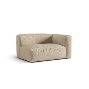 Modul dreapta pentru canapea, 1 loc, Martina-120, Micadoni Home, 160x106x75 cm, catifea, bej deschis imagine