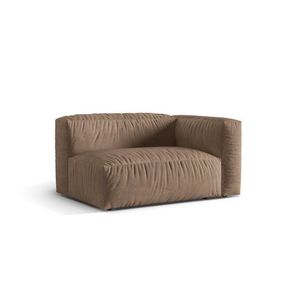 Modul dreapta pentru canapea, 1 loc, Martina-120, Micadoni Home, 160x106x75 cm, catifea, bej inchis imagine