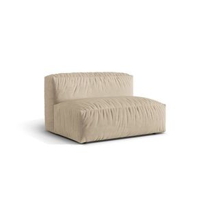 Modul pentru canapea, 1 loc, Martina-120, Micadoni Home, 132x106x75 cm, catifea, bej deschis imagine