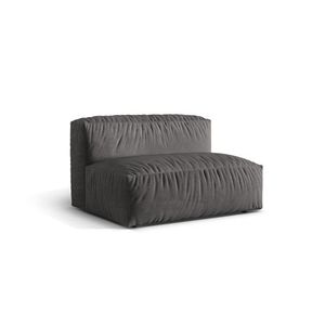 Modul pentru canapea, 1 loc, Martina-120, Micadoni Home, 132x106x75 cm, catifea, gri imagine