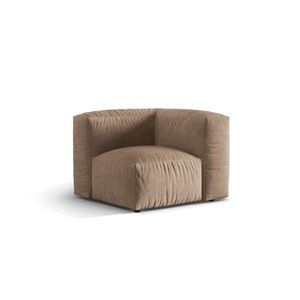 Modul pentru canapea, 1 loc, Martina-120, Micadoni Home, 100x100x75 cm, catifea, bej inchis imagine