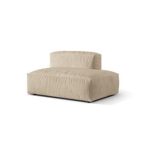 Modul dreapta pentru canapea, 2 locuri, Martina-120, Micadoni Home, 133x106x75 cm, catifea, bej deschis imagine