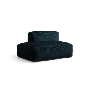 Modul stanga pentru canapea, 2 locuri, Martina-120, Micadoni Home, 133x106x75 cm, catifea, albastru petrol inchis imagine