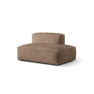 Modul dreapta pentru canapea, 2 locuri, Martina-120, Micadoni Home, 133x106x75 cm, catifea, bej inchis imagine