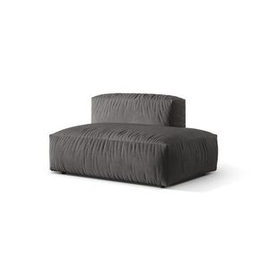 Modul dreapta pentru canapea, 2 locuri, Martina-120, Micadoni Home, 133x106x75 cm, catifea, gri imagine