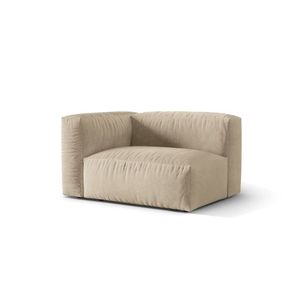 Modul stanga pentru canapea, 1 loc, Martina-120, Micadoni Home, 121x106x75 cm, catifea, bej deschis imagine