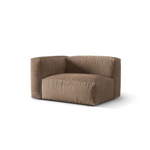 Modul stanga pentru canapea, 1 loc, Martina-120, Micadoni Home, 121x106x75 cm, catifea, bej inchis imagine