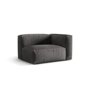 Modul dreapta pentru canapea, 1 loc, Martina-120, Micadoni Home, 121x106x75 cm, catifea, gri imagine