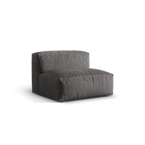Modul pentru canapea, 1 loc, Martina-120, Micadoni Home, 92x106x75 cm, catifea, gri imagine