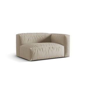 Modul dreapta pentru canapea, 1 loc, Martina-169, Micadoni Home, 160x106x75 cm, tesatura structurata catifelata, bej deschis imagine